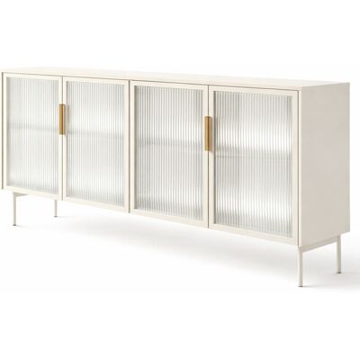 ARREDITALY Credenza Con 4 Ante Cassetti E Ripiani Interni, Ideale Per Organizzare Gli Spazi Con Stile Dotata Di Led Integrato Struttura Resistente Perfetta Per Ambienti Moderni 181,3 X 39,3 X 82,6 Cm Cashmere ARREDITALY Credenza Con 4 Ante Cassetti E Ripiani Interni, Ideale Per Organizzare Gli Spazi Con Stile Dotata Di Led Integrato Struttura Resistente Perfetta Per Ambienti Moderni 181,3 X 39,3 X 82,6 Cm Cashmere