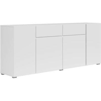 PETITS-MEUBLES Buffet 4 Ante 2 Cassetti Maxis Bianco 78cm PETITS-MEUBLES Buffet 4 Ante 2 Cassetti Maxis Bianco 78cm