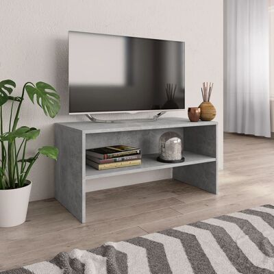 vidaXL Mobile TV Grigio Cemento in Legno Multi-strato - Supporto TV e Credenza vidaXL Mobile TV Grigio Cemento in Legno Multi-strato - Supporto TV e Credenza