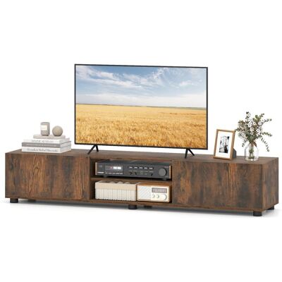 COSTWAY Mobile Supporto Tv Soggiorno 70 Pollici Consolle Media Con Ripiani Armadietto Tv In Legno Con 6 Gambe 2 Ante 160 Cm Basso Moderno Per Soggiorno Camera COSTWAY Mobile Supporto Tv Soggiorno 70 Pollici Consolle Media Con Ripiani Armadietto Tv In Legno Con 6 Gambe 2 Ante 160 Cm Basso Moderno Per Soggiorno Camera
