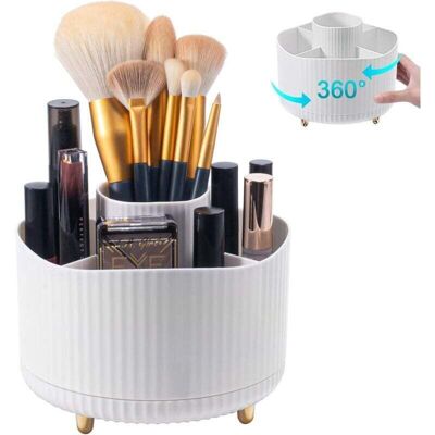 OEM Organizzatore Per Trucchi, Organizer Per Pennelli Girevole A 360°, Contenitore Multifunzionale Per Cosmetici Per Camera Da Letto, Toeletta, Decorazione Per Camera Da Letto E Bagno - Crezuo OEM Organizzatore Per Trucchi, Organizer Per Pennelli Girevole A 360°, Contenitore Multifunzionale Per Cosmetici Per Camera Da Letto, Toeletta, Decorazione Per Camera Da Letto E Bagno - Crezuo