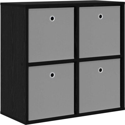 MAISON EXCLUSIVE - Credenza Con Cassetto Rovere Nero 68,5 X 32 X 67 Cm MAISON EXCLUSIVE - Credenza Con Cassetto Rovere Nero 68,5 X 32 X 67 Cm
