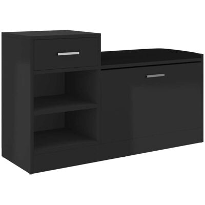 HELLOSHOP26 Panca Portascarpe/stivali Cassettiera Mensola Mobile Contenitore Per Ingresso Finitura Lucida 94,5 X 31 X 57 Cm Truciolato Nero 020022998 HELLOSHOP26 Panca Portascarpe/stivali Cassettiera Mensola Mobile Contenitore Per Ingresso Finitura Lucida 94,5 X 31 X 57 Cm Truciolato Nero 020022998