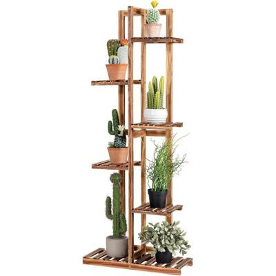 COSTWAY - Porta Piante Di Legno Con 5/6 Livelli, Scaffale Per Fiori, Scaffale Angolare Per Piante, Scaffale Multiuso, Porta Fiori Per Interno Ed Esterno Per Salone E Balcone (6 Livelli) COSTWAY - Porta Piante Di Legno Con 5/6 Livelli, Scaffale Per Fiori, Scaffale Angolare Per Piante, Scaffale Multiuso, Porta Fiori Per Interno Ed Esterno Per Salone E Balcone (6 Livelli)