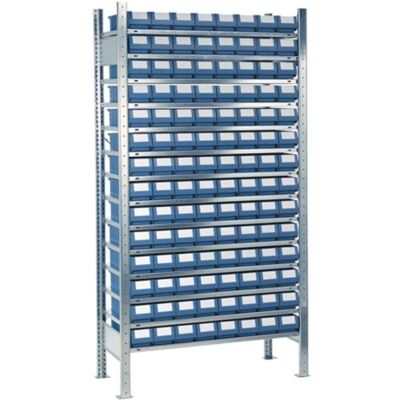 Estante con perni H2000xL1000xP500mm - 14 ripiani in acciaio Estante con perni H2000xL1000xP500mm - 14 ripiani in acciaio