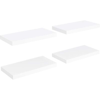 vidaXL 4x Mensole a Parete Fluttuanti Bianche 50x23x3.8 cm MDF - Mensole da Parete vidaXL 4x Mensole a Parete Fluttuanti Bianche 50x23x3.8 cm MDF - Mensole da Parete
