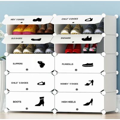 BAKAJI Scarpiera modulare 10 cubi - Risparmio spazio BAKAJI Scarpiera modulare 10 cubi - Risparmio spazio
