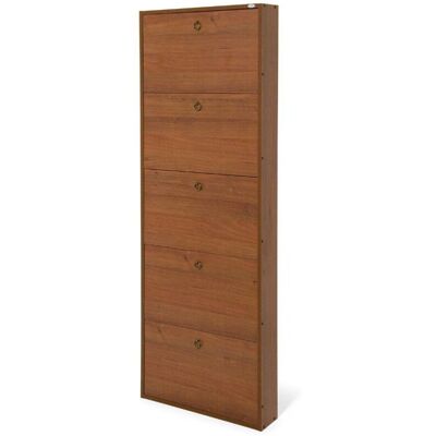 Iperbriko - Scarpiera Slim in Legno - 5 Ripiani Iperbriko - Scarpiera Slim in Legno - 5 Ripiani