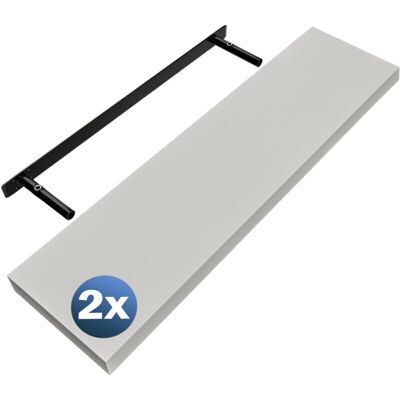 Casaria - Set da 2 mensole - Bianco opaco - 90cm - Wall shelf Casaria - Set da 2 mensole - Bianco opaco - 90cm - Wall shelf