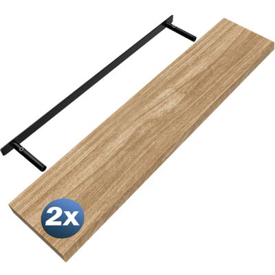 Casaria - 2-Scaffali Rovere 110cm - Rovere - 110cm - Mensole a muro Casaria - 2-Scaffali Rovere 110cm - Rovere - 110cm - Mensole a muro