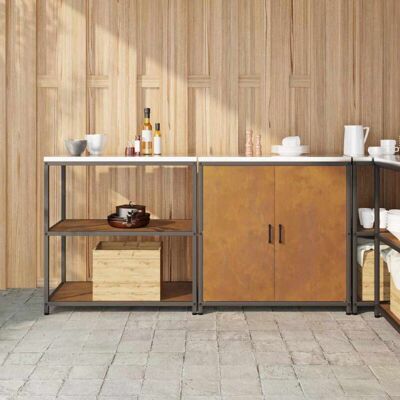 VIDAXL Set Di Stoccaggio Per Cucina Hattem 2 Pcs Ruggine VIDAXL Set Di Stoccaggio Per Cucina Hattem 2 Pcs Ruggine