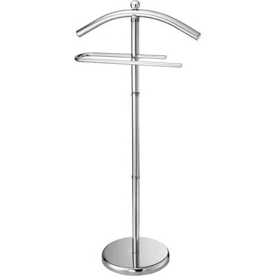BAKAJI Indossatore Monospalla Con Appendiabiti Silver Cromato 44 X 26 X H 110 Cm BAKAJI Indossatore Monospalla Con Appendiabiti Silver Cromato 44 X 26 X H 110 Cm