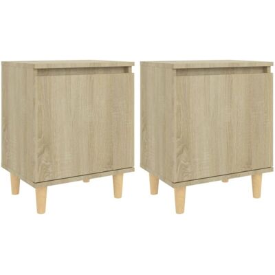 vidaXL Comodini 2 pezzi Rovere Sonoma - Tavolino con spazio di archiviazione vidaXL Comodini 2 pezzi Rovere Sonoma - Tavolino con spazio di archiviazione