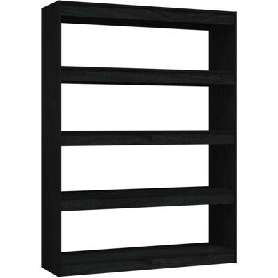 VIDAXL Libreria/divisorio Nero 100x30x135,5 Cm In Legno Di Pino VIDAXL Libreria/divisorio Nero 100x30x135,5 Cm In Legno Di Pino