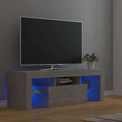 VIDAXL - Mobile Porta Tv Con Luci Led Grigio Cemento 120x35x40 Cm VIDAXL - Mobile Porta Tv Con Luci Led Grigio Cemento 120x35x40 Cm