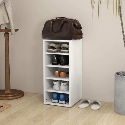 vidaXL Scarpiera bianca - 5 scomparti - 31,5x35x70 cm - Stoccaggio scarpe vidaXL Scarpiera bianca - 5 scomparti - 31,5x35x70 cm - Stoccaggio scarpe