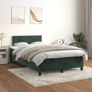 Letto in Velluto Verde Scuro Vidaxl con Materasso & Topper - Letto Letto in Velluto Verde Scuro Vidaxl con Materasso & Topper - Letto