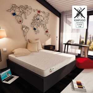 BALDIFLEX - Materasso Hotel Easy Alto 15 cm Ignifugo Matrimoniale misura 140x200 cm