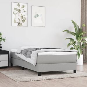 VIDAXL Giroletto Senza Materasso Grigio Chiaro 90x200 Cm Tessuto - VIDAXL Giroletto Senza Materasso Grigio Chiaro 90x200 Cm Tessuto -
