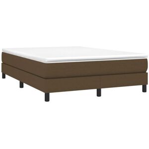 VIDAXL Giroletto Senza Materasso Marrone Scuro 140x190 Cm Tessuto - VIDAXL Giroletto Senza Materasso Marrone Scuro 140x190 Cm Tessuto -