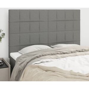 VIDAXL Testiere 4 Pz Grigio Scuro 72x5x78/88 Cm In Tessuto - VIDAXL Testiere 4 Pz Grigio Scuro 72x5x78/88 Cm In Tessuto -