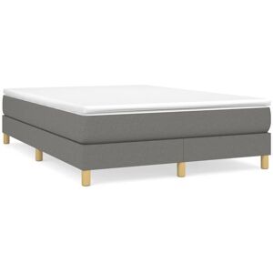VIDAXL Giroletto Senza Materasso Grigio Scuro 140x200 Cm Tessuto - VIDAXL Giroletto Senza Materasso Grigio Scuro 140x200 Cm Tessuto -