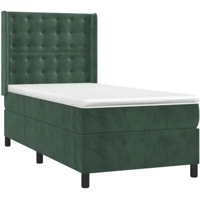vidaXL Letto in velluto verde scuro 80x200 cm vidaXL Letto in velluto verde scuro 80x200 cm
