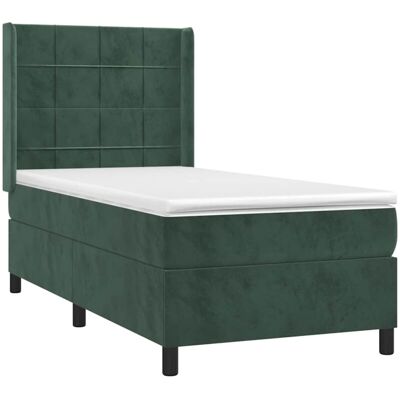Letto in Velluto Verde Scuro con Testiera Regolabile - Letto Letto in Velluto Verde Scuro con Testiera Regolabile - Letto
