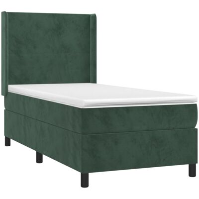Letto in Velluto Verde Scuro con Testiera - Letto Letto in Velluto Verde Scuro con Testiera - Letto