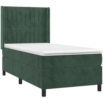 Letto in Velluto Verde Scuro 100x200 VidaXL - Ram & Materasso Letto in Velluto Verde Scuro 100x200 VidaXL - Ram & Materasso
