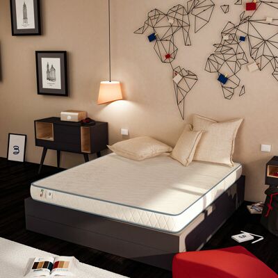 BALDIFLEX - Materasso Ortopedico Medio Rigido 100% Made In Italy H 14 Cm Basic Bordato, Singolo Con Rivestimento Anallergico, Misura 90x200 Cm BALDIFLEX - Materasso Ortopedico Medio Rigido 100% Made In Italy H 14 Cm Basic Bordato, Singolo Con Rivestimento Anallergico, Misura 90x200 Cm