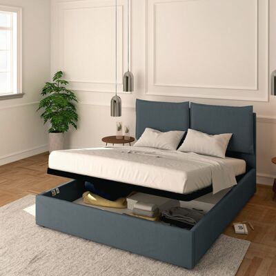 BALDIFLEX - Letto Contenitore Matrimoniale 160x190 Licia In Tessuto Con Rete A Doghe Colore Grigio Antracite Anthracite BALDIFLEX - Letto Contenitore Matrimoniale 160x190 Licia In Tessuto Con Rete A Doghe Colore Grigio Antracite Anthracite