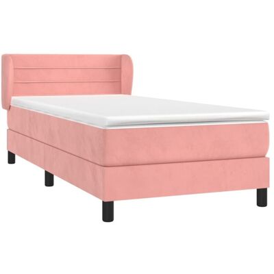 vidaXL Letto in Velluto Rosa con Testiera Regolabile - Tipo di Letto vidaXL Letto in Velluto Rosa con Testiera Regolabile - Tipo di Letto