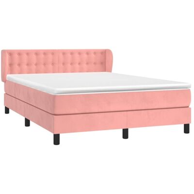 Letto Rosa in Velluto MAISON CHIC - Materasso & Struttura Letto Rosa in Velluto MAISON CHIC - Materasso & Struttura