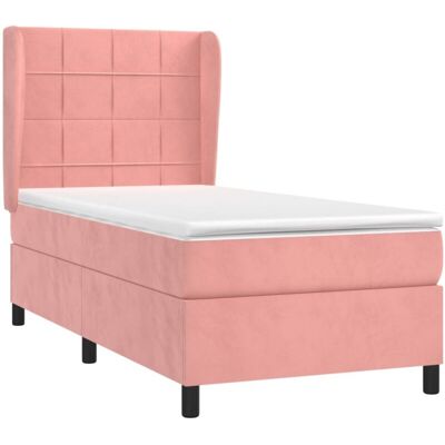 Letto in Velluto Rosa con Materasso vidaXL - Letto Letto in Velluto Rosa con Materasso vidaXL - Letto