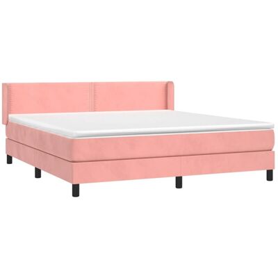 vidaXL Letto con molle insacchettate in velluto rosa - Letto vidaXL Letto con molle insacchettate in velluto rosa - Letto