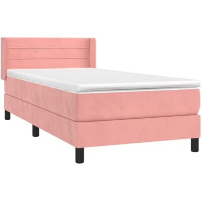 Letto in Velluto Rosa Vidaxl con Testiera Regolabile - Letto Letto in Velluto Rosa Vidaxl con Testiera Regolabile - Letto