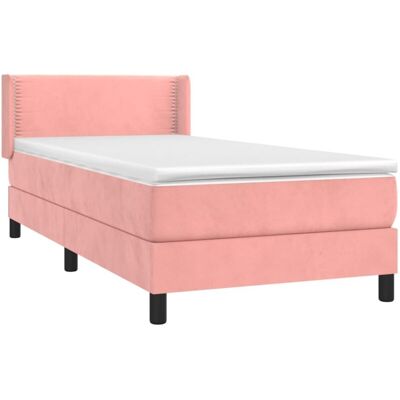 Letto in Velluto Rosa Vidaxl con Testiera Regolabile - Letto Letto in Velluto Rosa Vidaxl con Testiera Regolabile - Letto