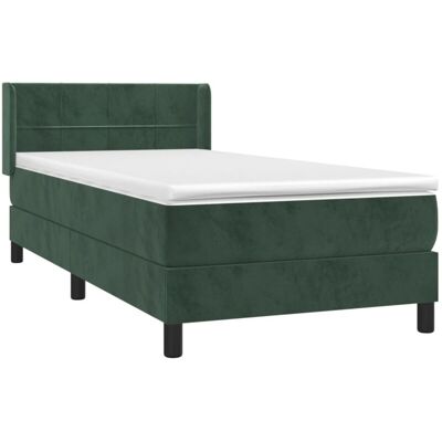 Letto vidaXL in velluto verde scuro 100x200 cm - Letto Letto vidaXL in velluto verde scuro 100x200 cm - Letto