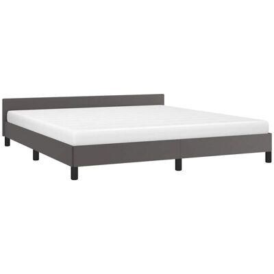 VIDAXL Giroletto Con Testiera Senza Materasso Grigio 180x200 Cm VIDAXL Giroletto Con Testiera Senza Materasso Grigio 180x200 Cm