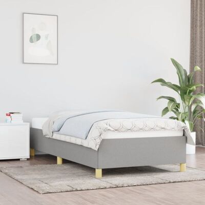 VIDAXL Giroletto Senza Materasso Grigio Chiaro 80x200 Cm Tessuto - VIDAXL Giroletto Senza Materasso Grigio Chiaro 80x200 Cm Tessuto -