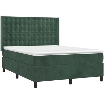Letto VidaXL con Materasso e LED - Verde Scuro - Letto con Materasso e LED Letto VidaXL con Materasso e LED - Verde Scuro - Letto con Materasso e LED