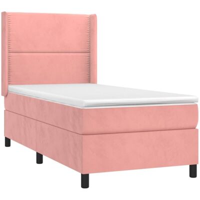 Letto boxspring rosa - vidaXL, Modello: Flach Letto boxspring rosa - vidaXL, Modello: Flach