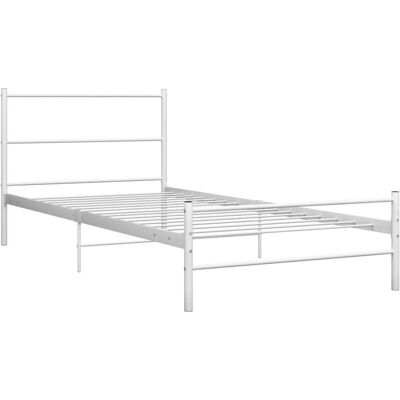 VIDAXL Giroletto Bianco In Metallo 90x200 Cm - VIDAXL Giroletto Bianco In Metallo 90x200 Cm -