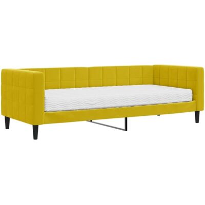 Divano letto con materasso vidaXL - Giallo 80x200cm Divano letto con materasso vidaXL - Giallo 80x200cm