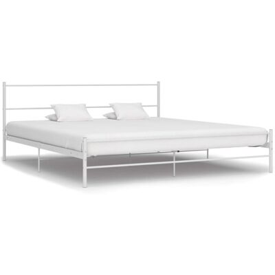 VIDAXL Giroletto Bianco In Metallo 160x200 Cm - VIDAXL Giroletto Bianco In Metallo 160x200 Cm -