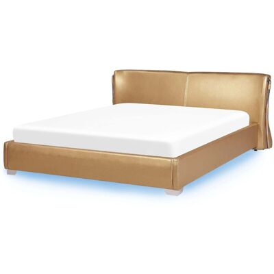 Letto in Pelle EU Super King con LED - Elegante e Spazioso Letto in Pelle EU Super King con LED - Elegante e Spazioso