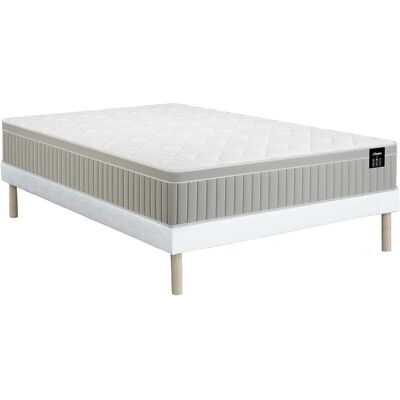 Unique Set 140 X 190 Cm Rete Letto Imbottita + Materasso In Memory Foam E Gel A 7 Zone Di Comfort Sp 22cm - Somira Di Ysmée Unique Set 140 X 190 Cm Rete Letto Imbottita + Materasso In Memory Foam E Gel A 7 Zone Di Comfort Sp 22cm - Somira Di Ysmée