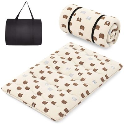 HELLOSHOP26 Materassino Arrotolabile Da Pavimento 10 X 140 X 200 Cm Portatile E Pieghevole Con Rivestimento Sfoderabile In Microfibra Marrone Moderna 200017892 HELLOSHOP26 Materassino Arrotolabile Da Pavimento 10 X 140 X 200 Cm Portatile E Pieghevole Con Rivestimento Sfoderabile In Microfibra Marrone Moderna 200017892