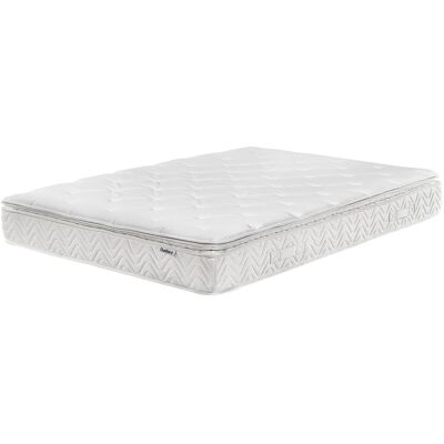 BELIANI Materasso Matrimoniale Rigido Con Molle Insacchettate Tessuto In Bambù 160 X 200 Cm 7 Zone Di Rigidità Luxus BELIANI Materasso Matrimoniale Rigido Con Molle Insacchettate Tessuto In Bambù 160 X 200 Cm 7 Zone Di Rigidità Luxus